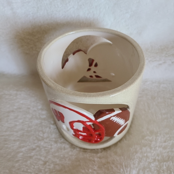 Wisconsin ceramic holder ❤️🤍🏈 - Picture 3 of 5